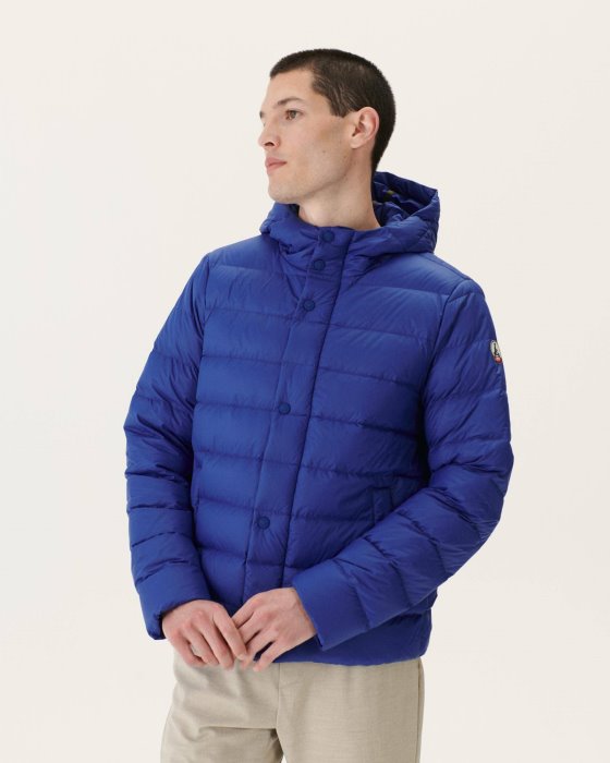 Jott New In Dark Denim Jorge Hooded Puffer Jacket