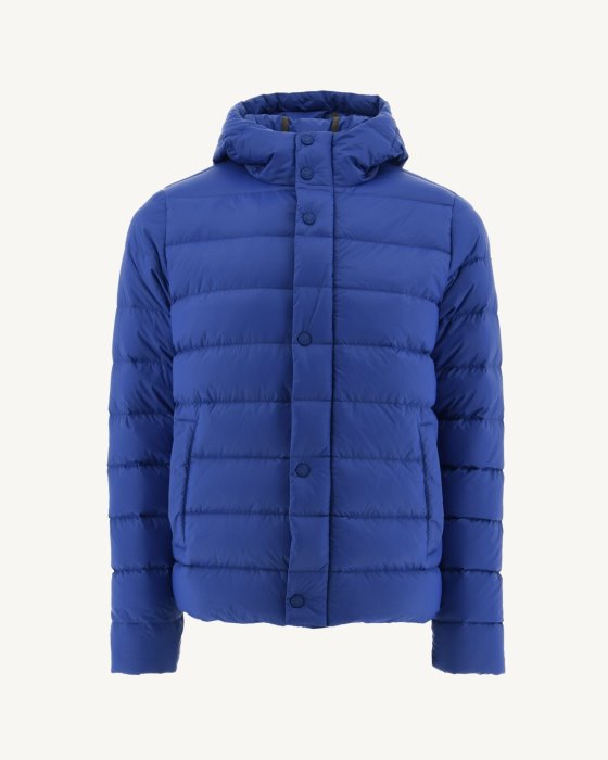 Jott New In Dark Denim Jorge Hooded Puffer Jacket