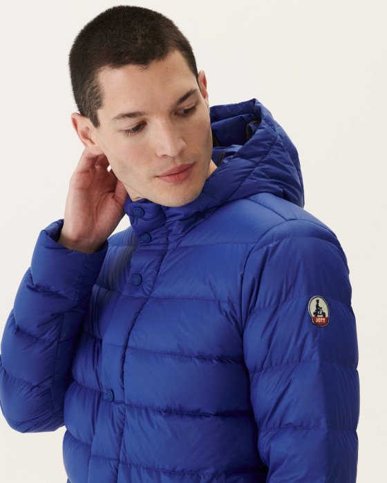 Jott New In Dark Denim Jorge Hooded Puffer Jacket