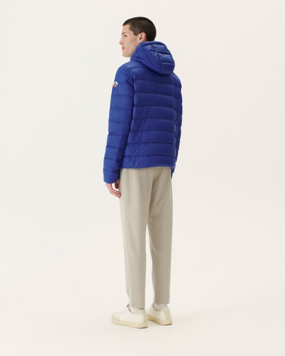 Jott New In Dark Denim Jorge Hooded Puffer Jacket