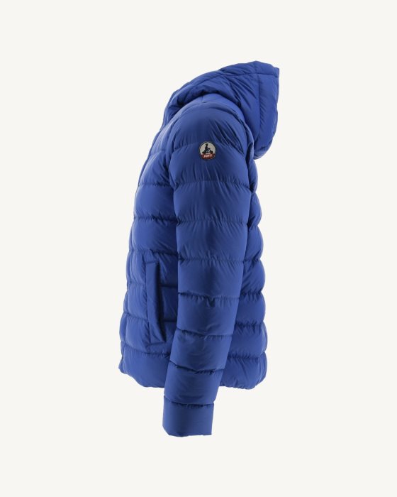 Jott New In Dark Denim Jorge Hooded Puffer Jacket