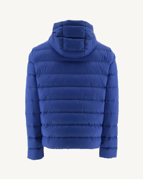 Jott New In Dark Denim Jorge Hooded Puffer Jacket