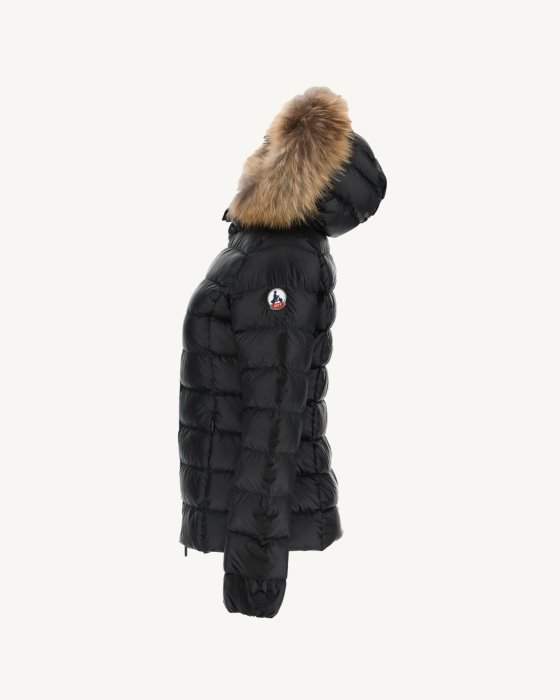 Jott New In Extreme Cold Hooded Down Jacket Noir Luxe