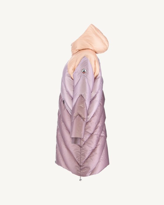 Jott New In Extreme Cold Hooded Long Down Jacket Combo Violet Comet