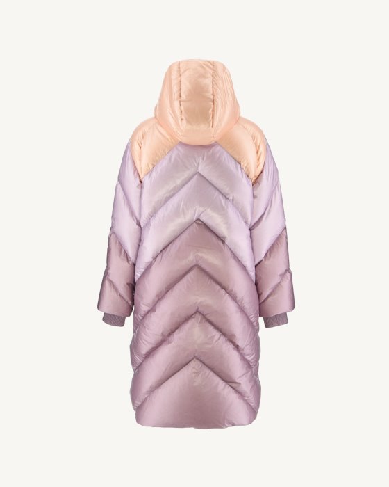 Jott New In Extreme Cold Hooded Long Down Jacket Combo Violet Comet