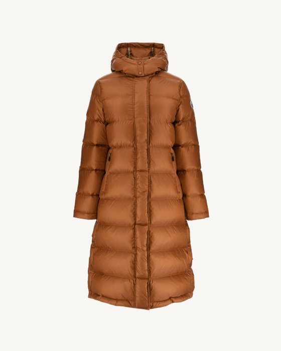 Jott New In Extreme Cold Long Hooded Down Jacket Caramel Karachi