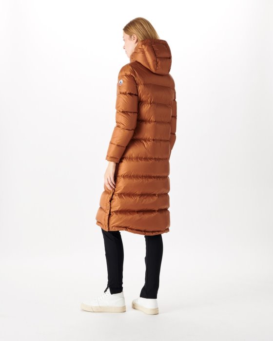 Jott New In Extreme Cold Long Hooded Down Jacket Caramel Karachi