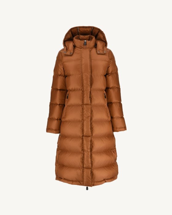 Jott New In Extreme Cold Long Hooded Down Jacket Caramel Karachi