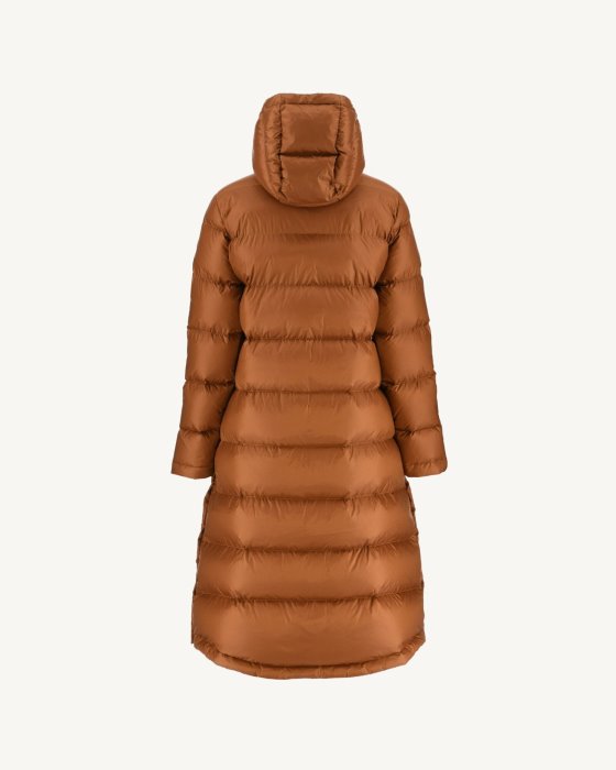 Jott New In Extreme Cold Long Hooded Down Jacket Caramel Karachi