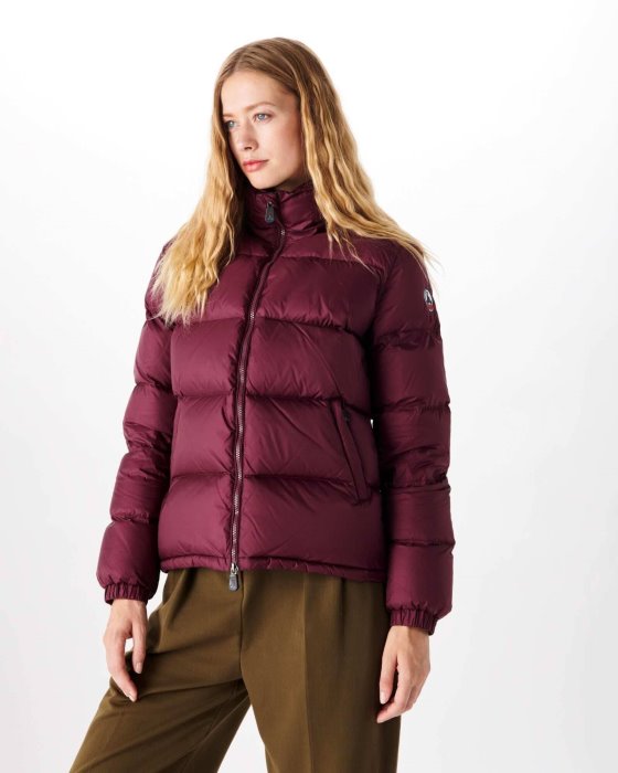 Jott New In Extreme Cold Quilted Down Jacket Aubergine Cardiff