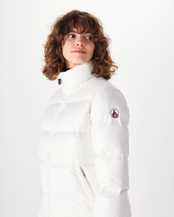 Jott New In Extreme Cold Quilted Down Jacket Blanc Cardiff