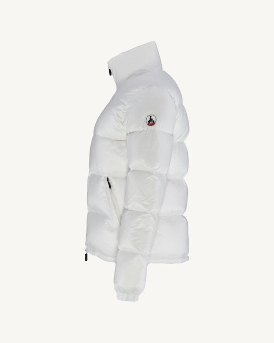 Jott New In Extreme Cold Quilted Down Jacket Blanc Cardiff