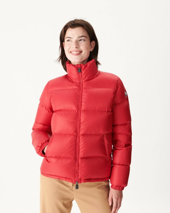 Jott New In Extreme Cold Quilted Down Jacket Rouge Cardiff