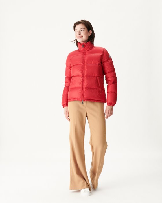 Jott New In Extreme Cold Quilted Down Jacket Rouge Cardiff