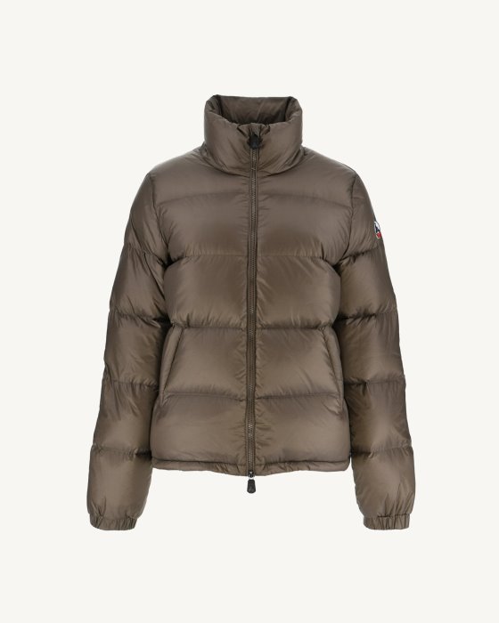 Jott New In Extreme Cold Quilted Down Jacket Taupe Cardiff