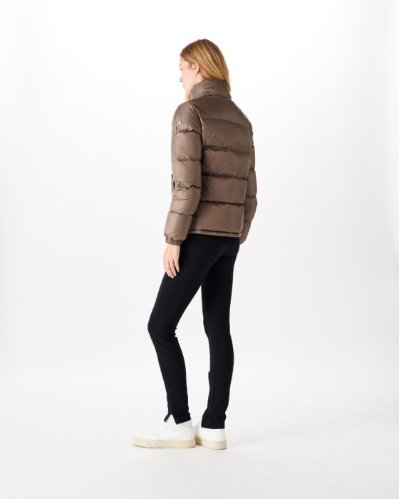 Jott New In Extreme Cold Quilted Down Jacket Taupe Cardiff