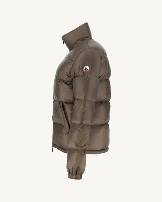 Jott New In Extreme Cold Quilted Down Jacket Taupe Cardiff