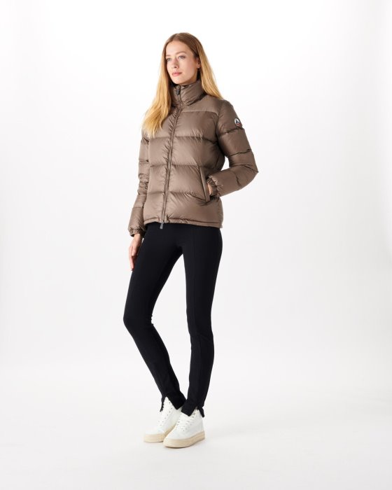 Jott New In Extreme Cold Quilted Down Jacket Taupe Cardiff