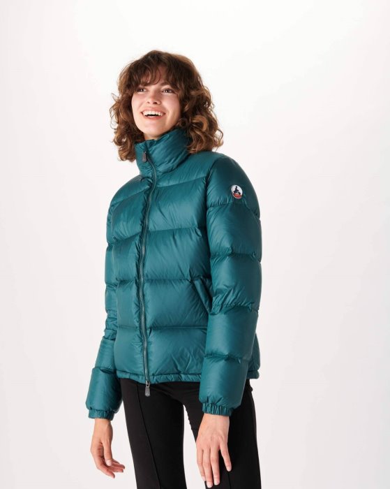 Jott New In Extreme Cold Quilted Down Jacket Vert Fonce Cardiff