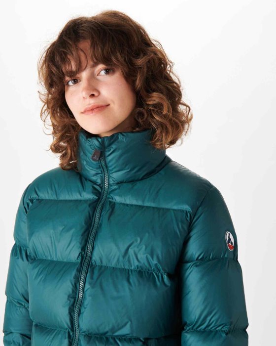Jott New In Extreme Cold Quilted Down Jacket Vert Fonce Cardiff