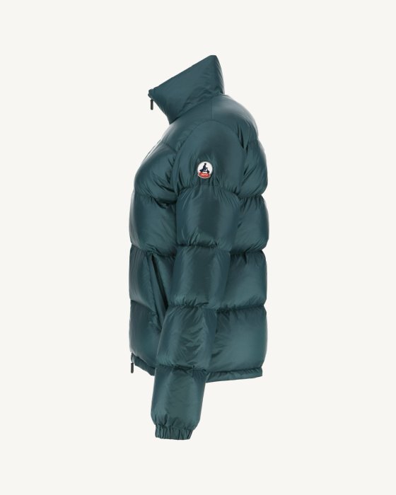 Jott New In Extreme Cold Quilted Down Jacket Vert Fonce Cardiff