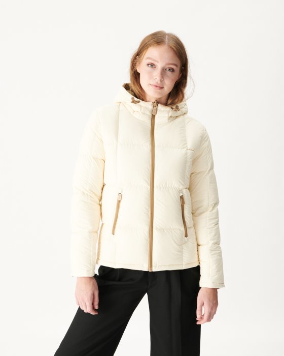Jott New In Extreme Cold Reversible Down Jacket Beige/Ecru Victoria