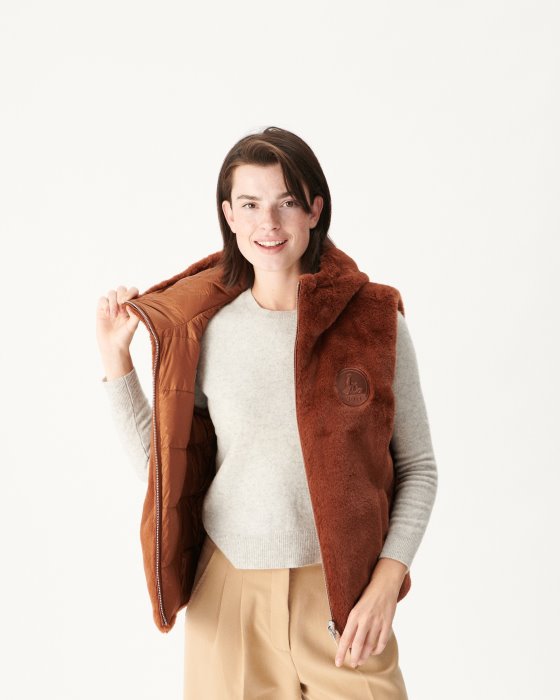 Jott New In Extreme Cold Reversible Down Jacket Caramel Daria