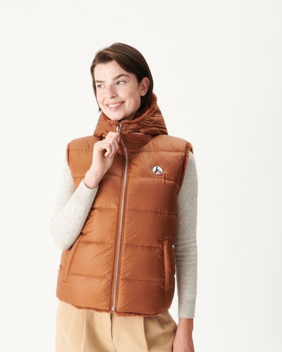 Jott New In Extreme Cold Reversible Down Jacket Caramel Daria