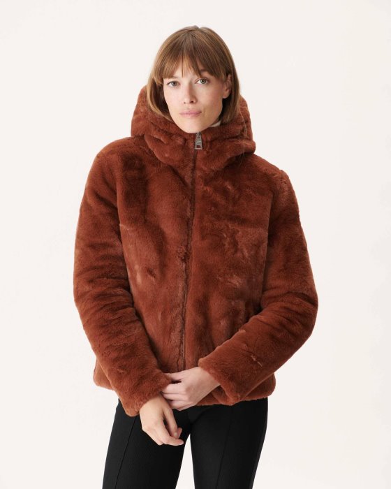 Jott New In Extreme Cold Reversible Down Jacket Caramel Gala