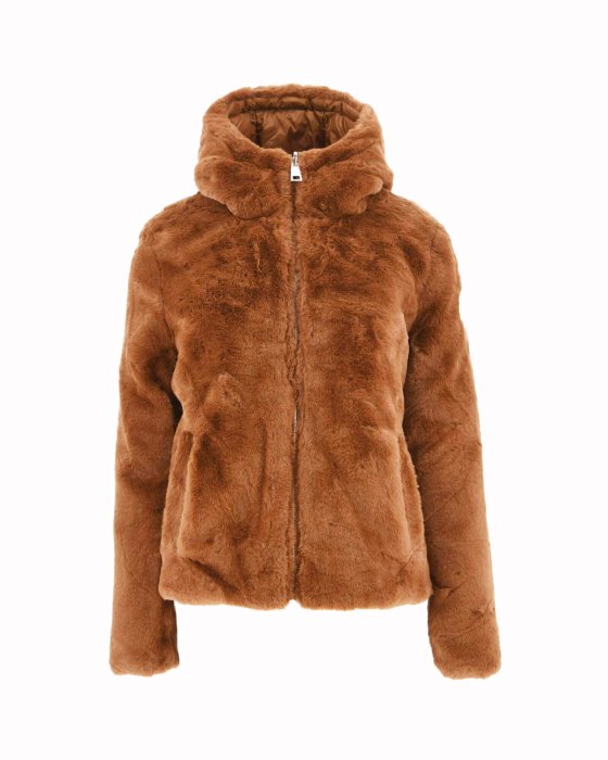Jott New In Extreme Cold Reversible Down Jacket Caramel Gala