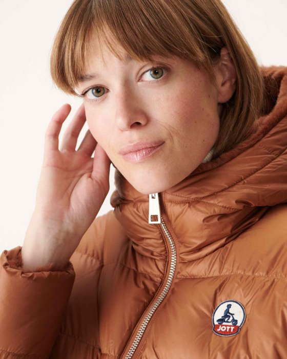 Jott New In Extreme Cold Reversible Down Jacket Caramel Gala