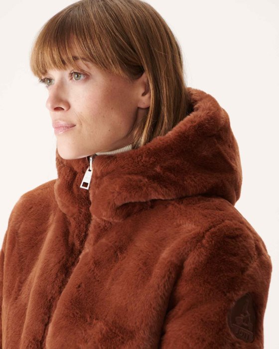 Jott New In Extreme Cold Reversible Down Jacket Caramel Gala
