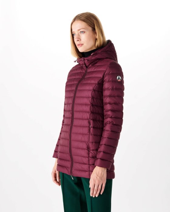 Jott New In Hooded Down Jacket Aubergine Nour
