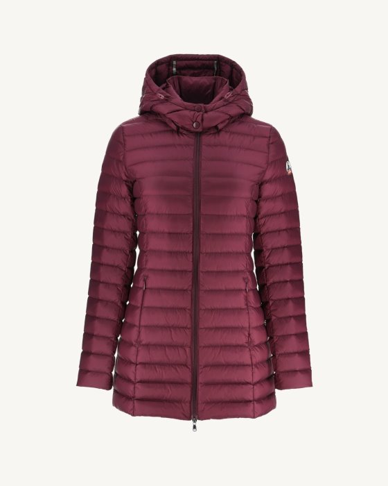 Jott New In Hooded Down Jacket Aubergine Nour