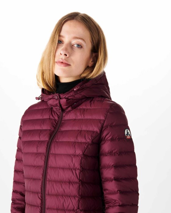 Jott New In Hooded Down Jacket Aubergine Nour