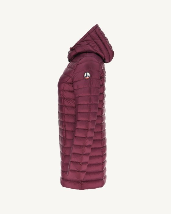 Jott New In Hooded Down Jacket Aubergine Nour
