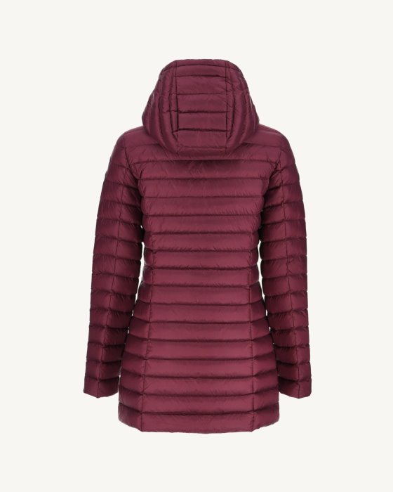 Jott New In Hooded Down Jacket Aubergine Nour
