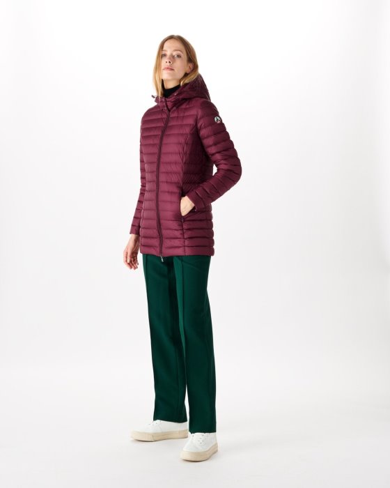 Jott New In Hooded Down Jacket Aubergine Nour