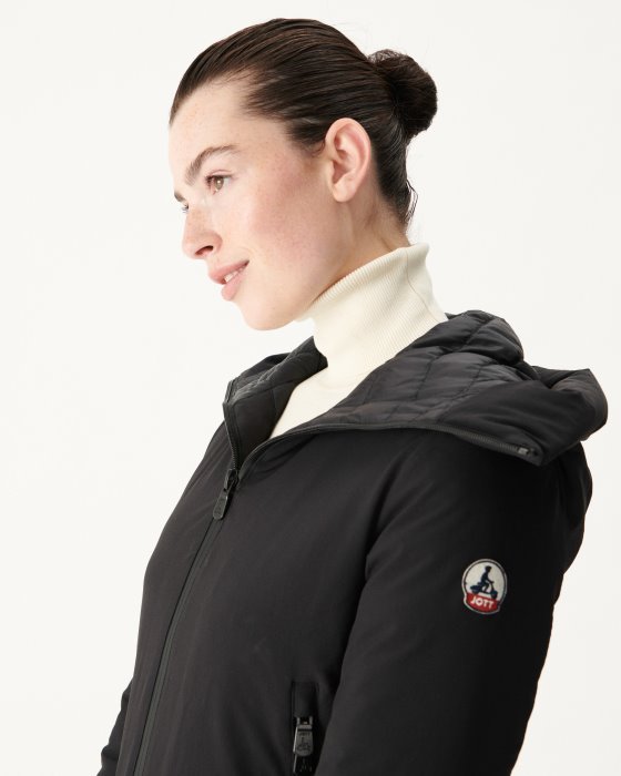 Jott New In Hooded Down Jacket Noir Siberie