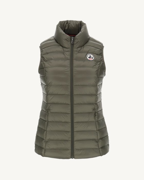 Jott New In Light Sleeveless Down Jacket Army Seda