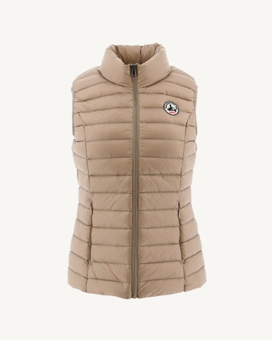 Jott New In Light Sleeveless Down Jacket Beige Seda