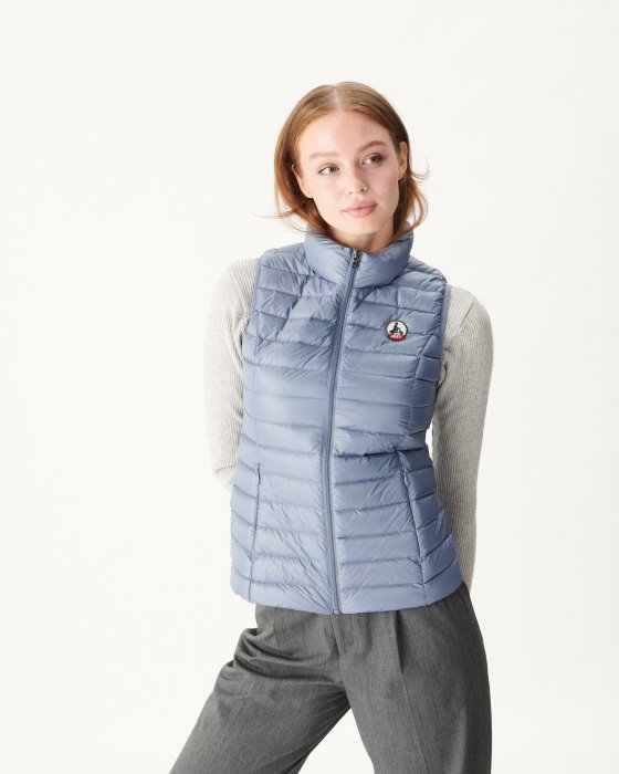 Jott New In Light Sleeveless Down Jacket Blue Delave Seda