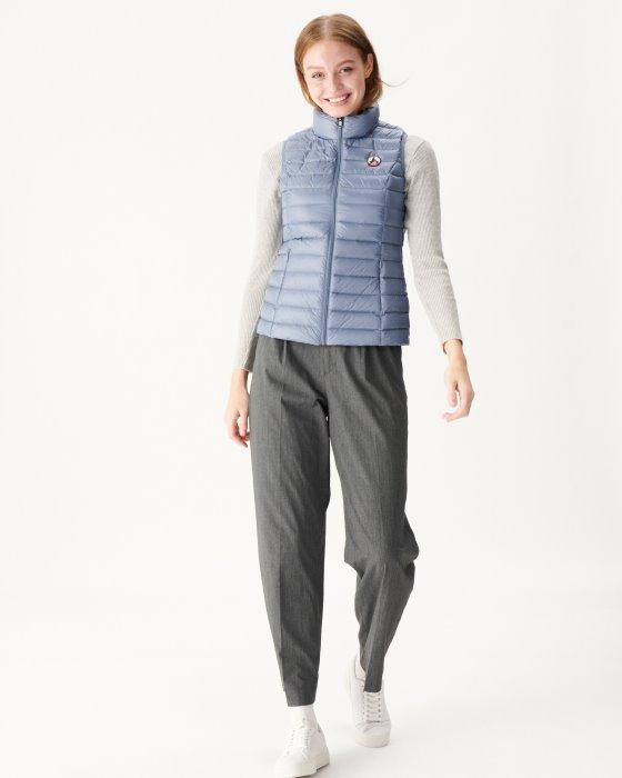 Jott New In Light Sleeveless Down Jacket Blue Delave Seda