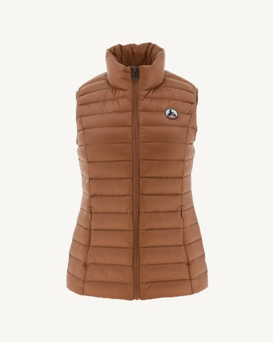 Jott New In Light Sleeveless Down Jacket Camel Seda