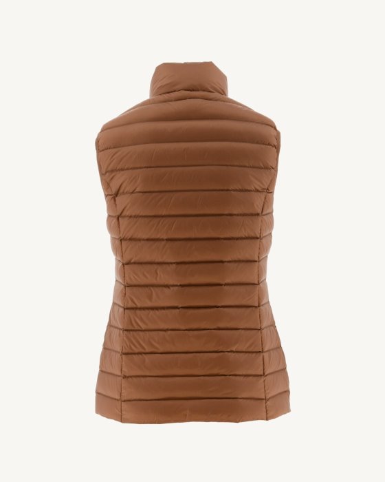 Jott New In Light Sleeveless Down Jacket Camel Seda