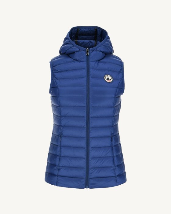 Jott New In Light Sleeveless Down Jacket Dark Denim Mali