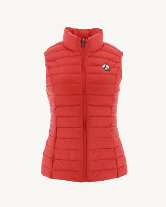Jott New In Light Sleeveless Down Jacket Fire Red Seda