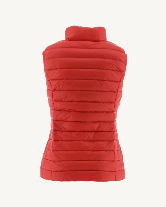 Jott New In Light Sleeveless Down Jacket Fire Red Seda