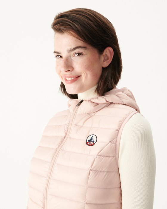 Jott New In Light Sleeveless Down Jacket Rose Pale Mali