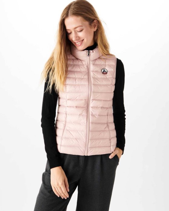 Jott New In Light Sleeveless Down Jacket Rose Pale Seda